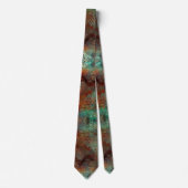 Stropdas Verdigris Green en Rust (Voorkant)