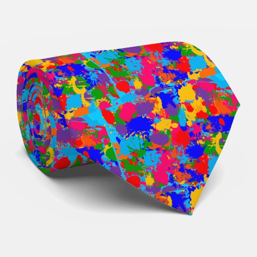 Stropdas Verf Splatter (Opgerold)