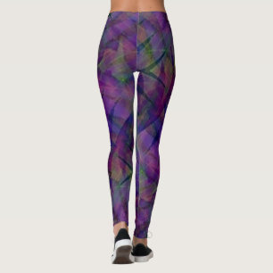 Stropdas Verkleurde Zig Zag Patroonpatronen Leggin Leggings