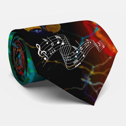 STROPDAS VIOLIN & MUZIEKNOTEN-2 (Opgerold)