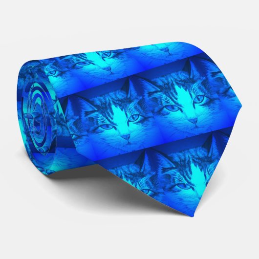 Stropdas voor de blauw kattenfase (Opgerold)