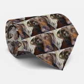 Stropdas voor de jacht op Chocolade Labrador (Opgerold)