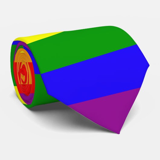 Stropdas voor regenboogpride - gestreept (Opgerold)