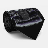 Stropdas, warme weg, Mannen nektie, zwarte grijs Stropdas (Opgerold)