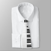 Stropdas - zwart pianotoetsenbord wit (Gebonden)
