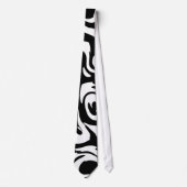 Stropdas Zwart & Wit Stijl Abstract (Voorkant)