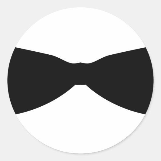 stropdas zwarte boog ronde sticker (Voorkant)