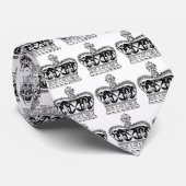 Stropdas zwarte en witte koninklijke kroon (Opgerold)