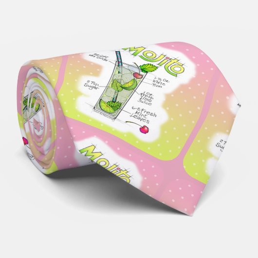 STROPDASSEN - MOJITO RECIPE COCKTAIL ART (Opgerold)