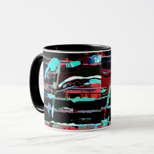 Structural Interference – Abstract Coffee Mug Mok (Voorkant links)