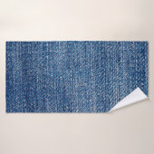 Structure en denim tissu Jeans bleu (Serviette de bain)