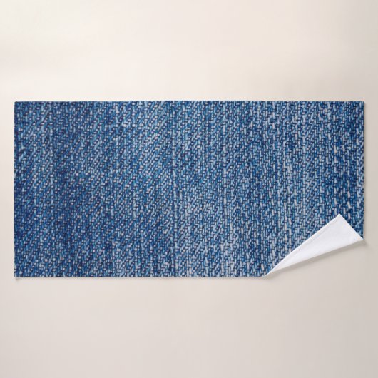 Structure en denim tissu Jeans bleu (Serviette de bain)