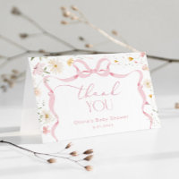 Structure en ruban Bow Baby shower Floral Merci