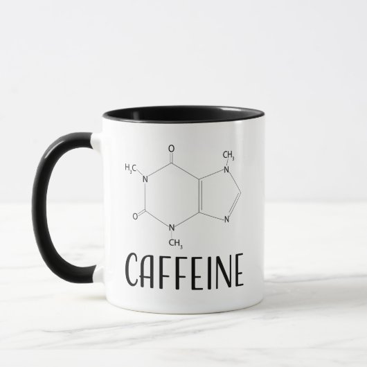 Structure moléculaire de tasse de caféine (Gauche)