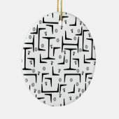 Structureel stalen patroon keramisch ornament (Rechts)