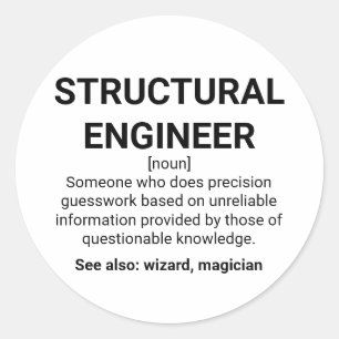 Structurele engineeringdefinitie in Noun Ronde Sticker