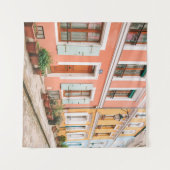 STRUCTURELE FOTOGRAFIE VAN MULTICOLORED GEBOUW WANDKLEED (Voorkant (horizontaal))