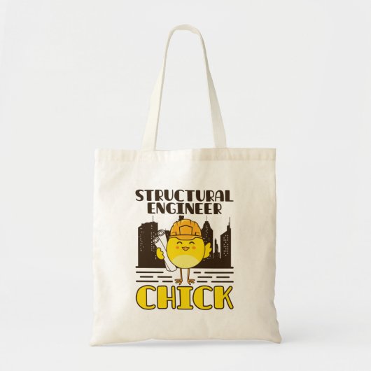 Structurele ingenieur Chick Civil Engineering Tote Bag (Voorkant)