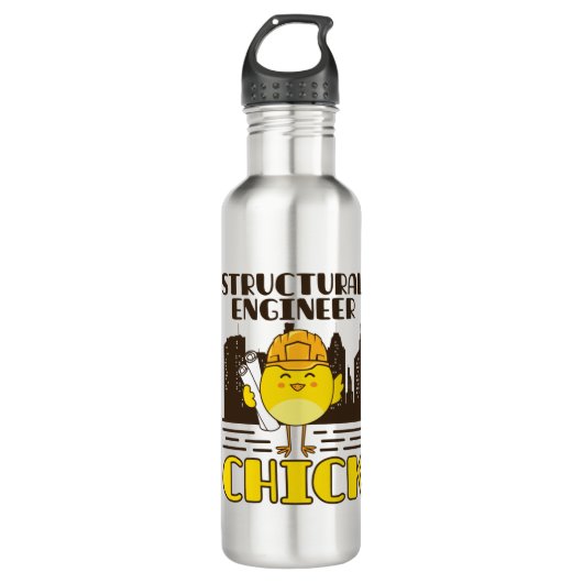 Structurele ingenieur Chick Civil Engineering Waterfles (Voorkant)