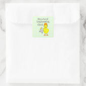 Structurele Techniek Chick Tekst Vierkante Sticker (Tas)