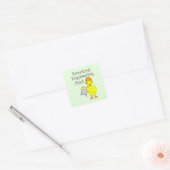Structurele Techniek Chick Tekst Vierkante Sticker (Envelop)