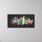 Structuren en kleuren canvas afdruk (Voorkant)