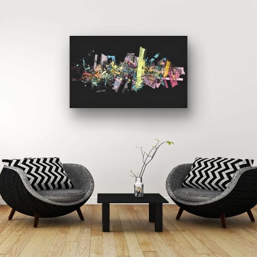 Structuren en kleuren canvas afdruk