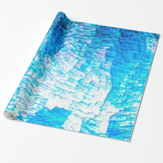 structuur aqua cadeaupapier (Uitgerold)