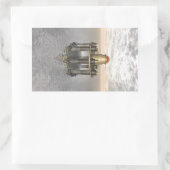 Structuur bij Zee Rechthoekige Sticker (Tas)