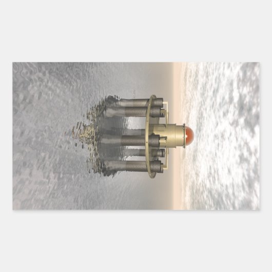 Structuur bij Zee Rechthoekige Sticker (Voorkant)