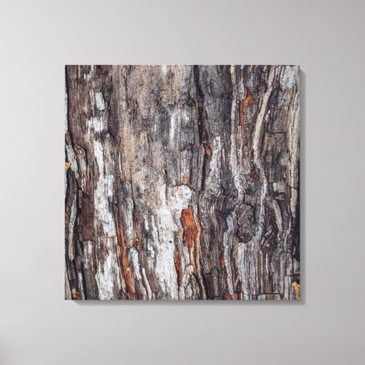 Structuur boomschors canvas afdruk (Voorkant)
