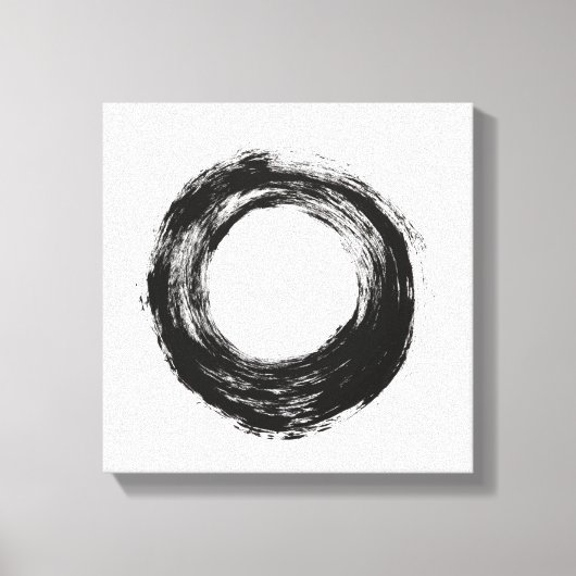 Structuur penseelcirkel canvas afdruk (Voorkant)