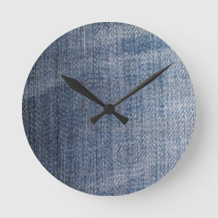 structuur van blauwe denim jeans ronde klok