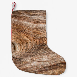 Structuur van de boom, ruw massief hout kleine kerstsok