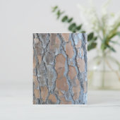 Structuur van de boomschors briefkaart (Staand voorkant)