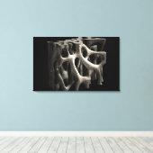 Structuur van een bot met osteoporose canvas afdruk (Insitu (Houten vloer))