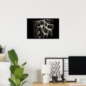 Structuur van een bot met osteoporose poster (Thuiskantoor)
