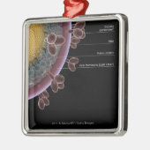 Structuur van een HIV-cel Metalen Ornament (Links)
