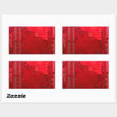 structuur van het patroon van het rode elektronisc rechthoekige sticker (Vel)