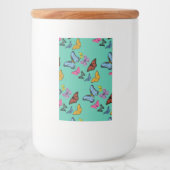 Structuur van het vlinderpatroon voedselcontainer etiket (Voorkant)