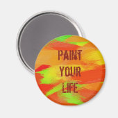 Structuur van penseelstreken. Tekst Magneet (Voorkant / Achterkant)