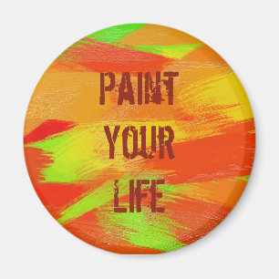 Structuur van penseelstreken. Tekst Magneet