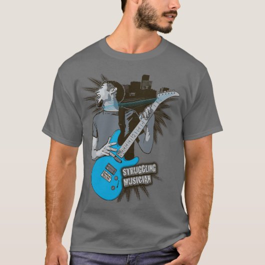 Struggende muzikant t-shirt (Voorkant)
