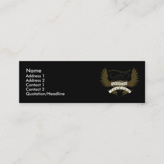 Struggle ontwerpprofielkaart mini visitekaartje (Voorkant)