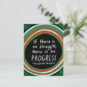 STRUGGLE PROGRESS Douglass Quote Briefkaart (Staand voorkant)