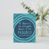 STRUGGLE PROGRESS Douglass Quote Briefkaart (Staand voorkant)