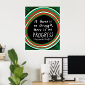 Struggle Progress Douglass Quote Handlettering Poster (Thuiskantoor)