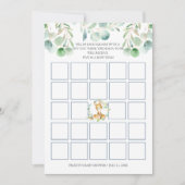 Struik Baby Kangaroo Baby shower Bingo Kaart (Voorkant)