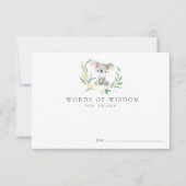 Struik Baby Koala Baby shower Advice Kaarten (Voorkant)