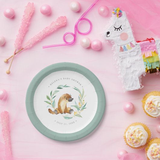 Struik Baby Platypus Baby shower Papier Bord (Feest)